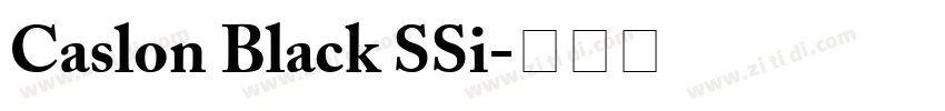 Caslon Black SSi字体转换